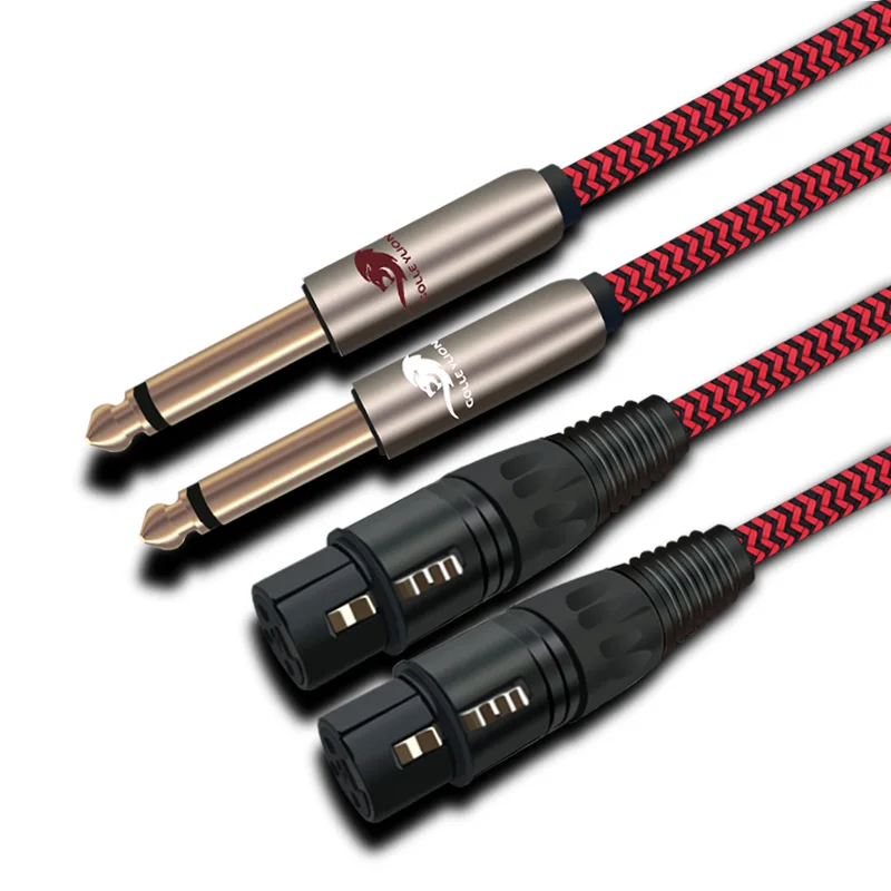 Аудиокабель TRS 1/4 &quotJack 2 6 5 мм на XLR гнездовой 3 Pin для усилителя микшерной консоли