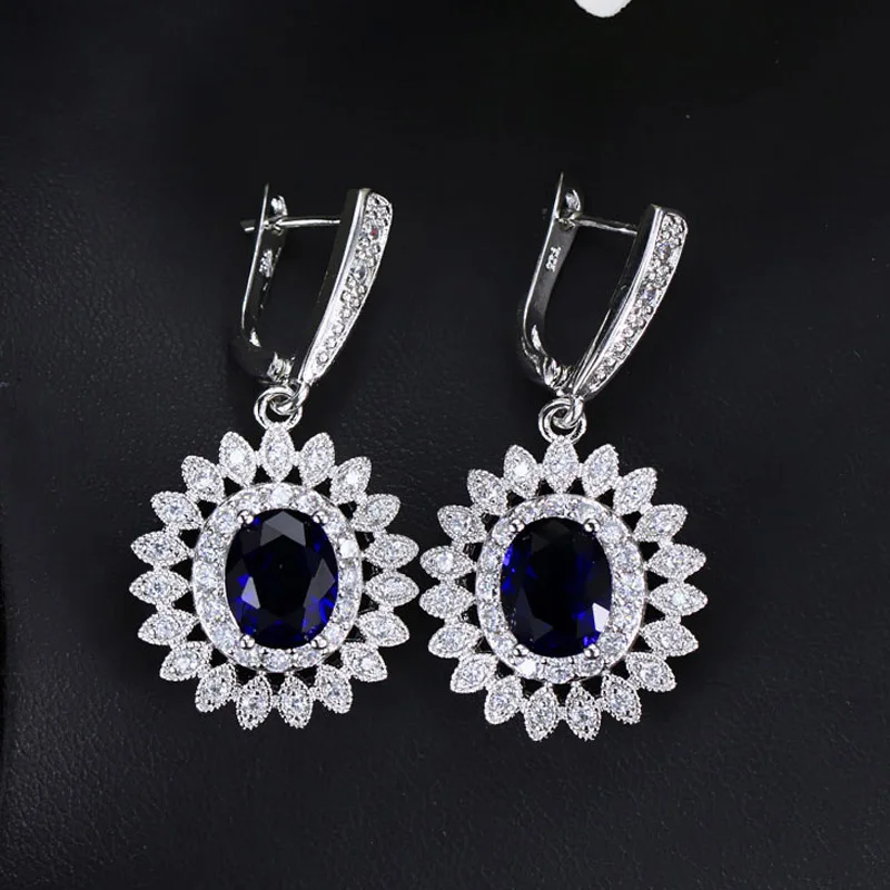 blue drop earring