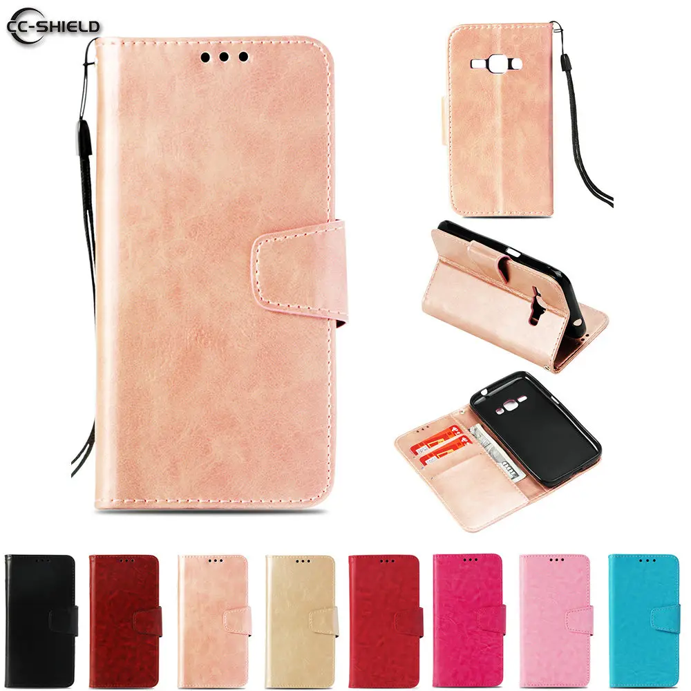 Флип кейс для Samsung Galaxy J1 2016 J120F J120FN J120H кожаный чехол телефона J 1 SM J120H|case for samsung