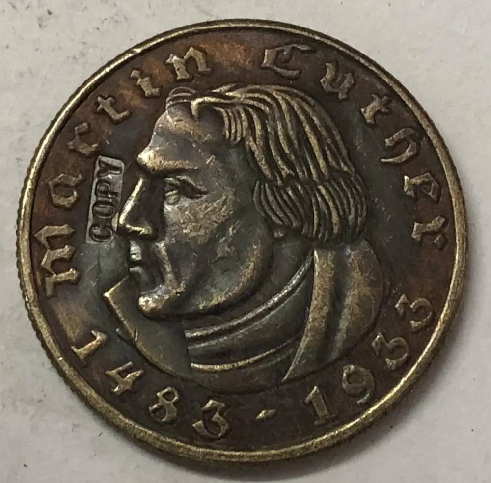 

1933 Germany 2 Reichsmark Martin Luther