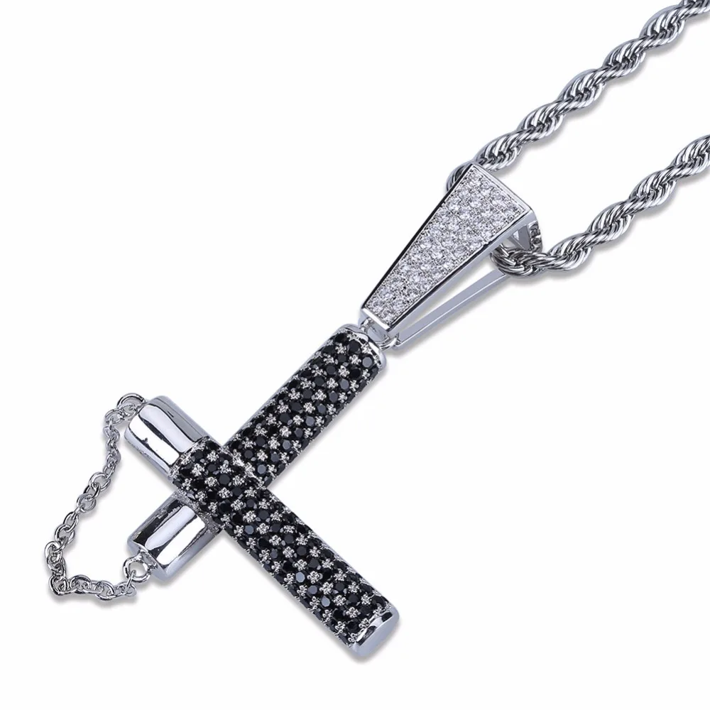 Factory Bottom Price Top Nunchucks Necklace Hiphop Men Jewelry CZ Iced Out Rapper Pendant & Necklace Cool Karate Stick Accessory Bijoux