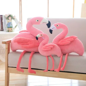 

Pink Girl Heart Flamingo Dude Plush Toy with Sleeping Pillow Cloth Doll Gift for Children and Girls