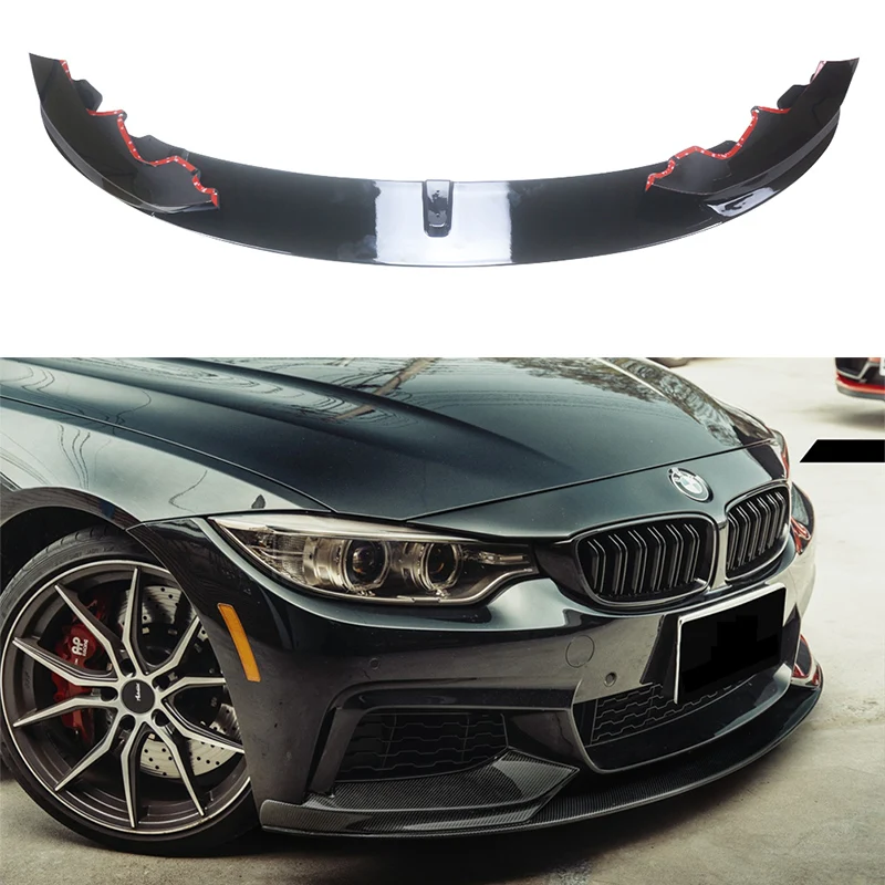 

Loyalty for 2014- 2019 BMW 4 Series F32 One-piece Style Exterior Front Bumper Lip Spoiler Duard Trim ABS Gloss Black Car Styling