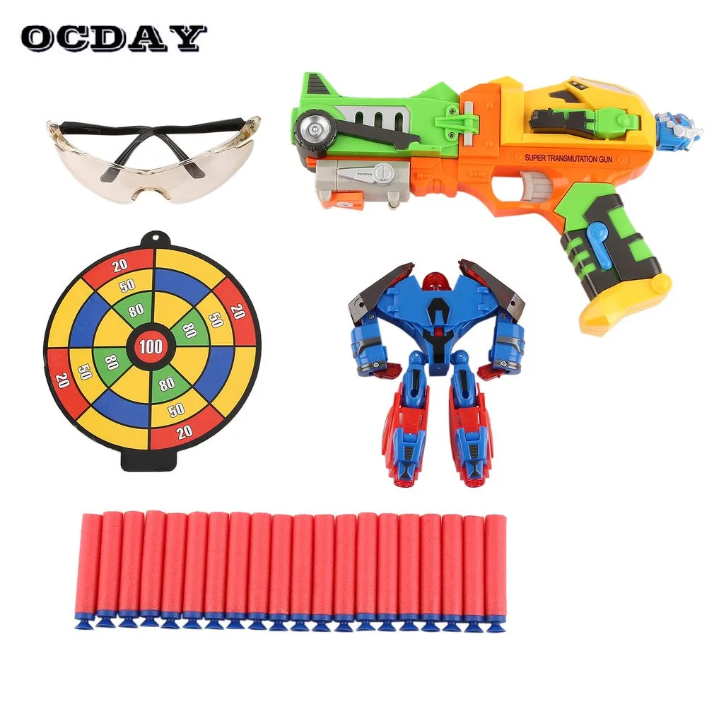 Kids Soft Bullet Toy Gun With Robot Telescope Ultra Long Range Robot