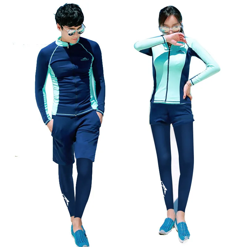 

SBART Long Sleeve Swim Rash Guard long shirt long pants Set wetsuit Women Men Swimsuits Surfing Swimming Sailing Swimwear