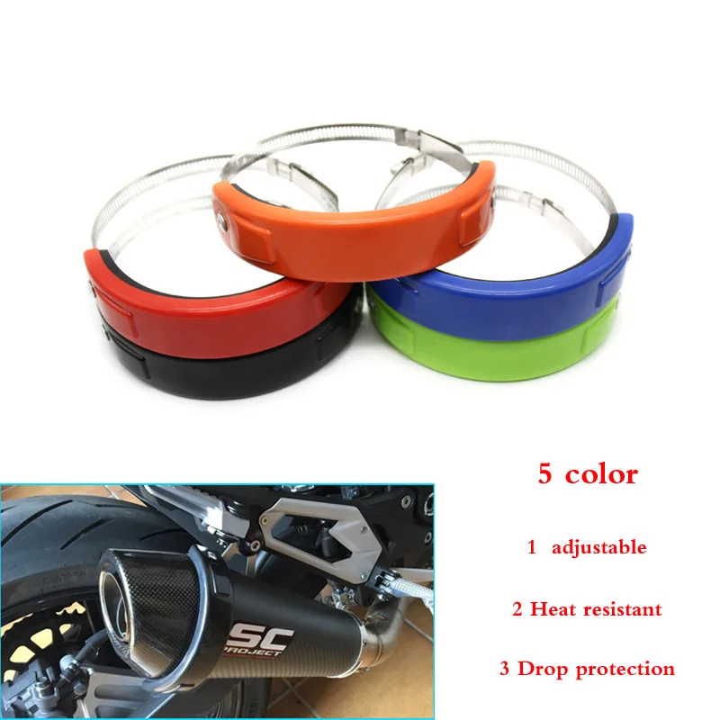 

Hot Sell Motorcycle Accessories Silencer/Round Oval Exhaust Protector Can Cover 100MM - 140MM For SUZUKI GSR600 GSR 600
