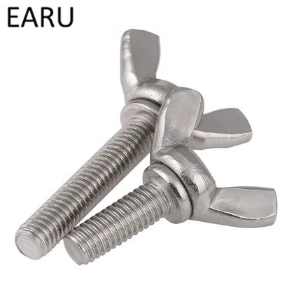 M3*6/8/10/12/16/20mm 304 Stainless Steel DIN316 Standard Butterfly Ingot Claw Hand Screw Bolt Machine M3*6/8/10/12/16/20mm 304 Stainless Steel DIN316 Standard Butterfly Ingot Claw Hand Screw Bolt Machine