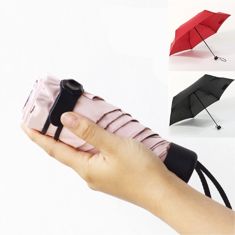 

Mini Pocket Umbrella Anti-UV Windproof Folding Pencil Umbrellas Light Parasol Portable Travel Rain Gear Sunshade Kids Umbrellas