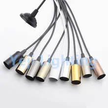 E14 патрон, пластиковый держатель лампы с металлической крышкой для лампы, кабель, провод, набор ламп, основание лампы, потолочный розовый навес, светодиодный светильник, фитинги