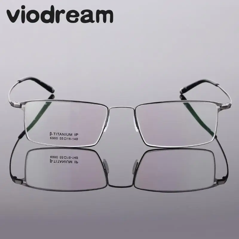 Viodream чистая титановая светильник полная оправа для очков мужские деловые очки