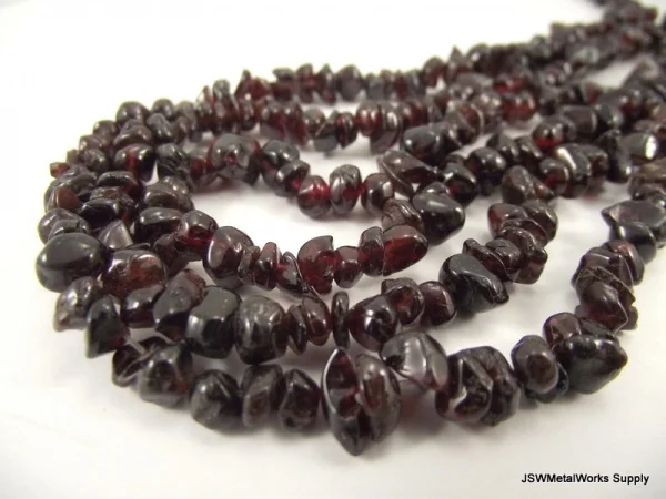 

Small Garnet Chip Beads Red 4 -7 mm 15 inch Strand