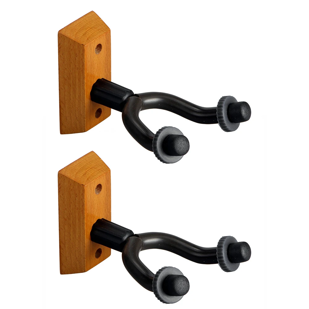2PCS Hanger Bracket Wood Base Wall Mount Holder Display Guitar Hook For Bass Hanging Electric Acoustic | Спорт и развлечения