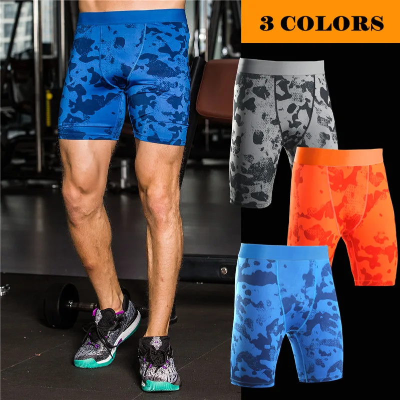 Мода Лето гамаши для активных занятий компрессионные колготки шорты камуфляжные обтягивающие тянущиеся для фитнеса jogers Prastice шорты мужские