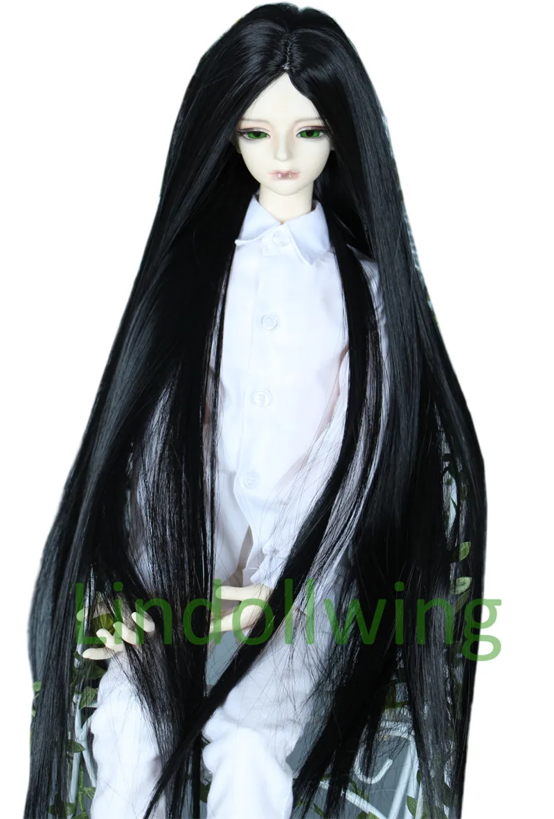 1/3 BJD парик Pullip Dal DD SD LUT Dollfie кукла 8-9 дюймов длинный черный 50 см | Игрушки и хобби