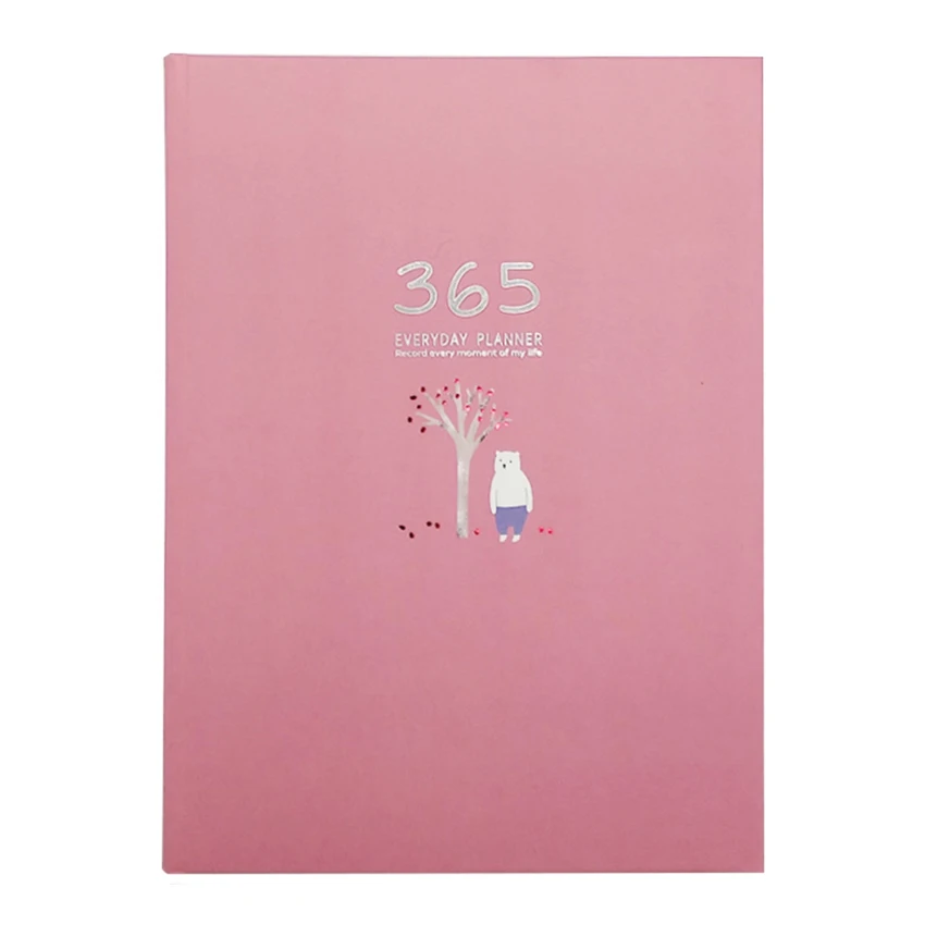 

Korean Stationery Everyday Planner 365 Days Agenda 2020 Diary Monthly Weekly Day Planner Color Inner Page Hardcover Notebook