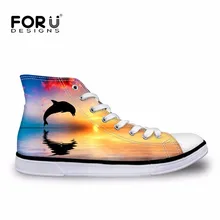 FORUDESIGNS/ г.; модная мужская повседневная парусиновая обувь с высоким берцем; индивидуальный дизайн; Вулканизированная обувь на плоской подошве; Мужская Осенняя обувь на шнуровке