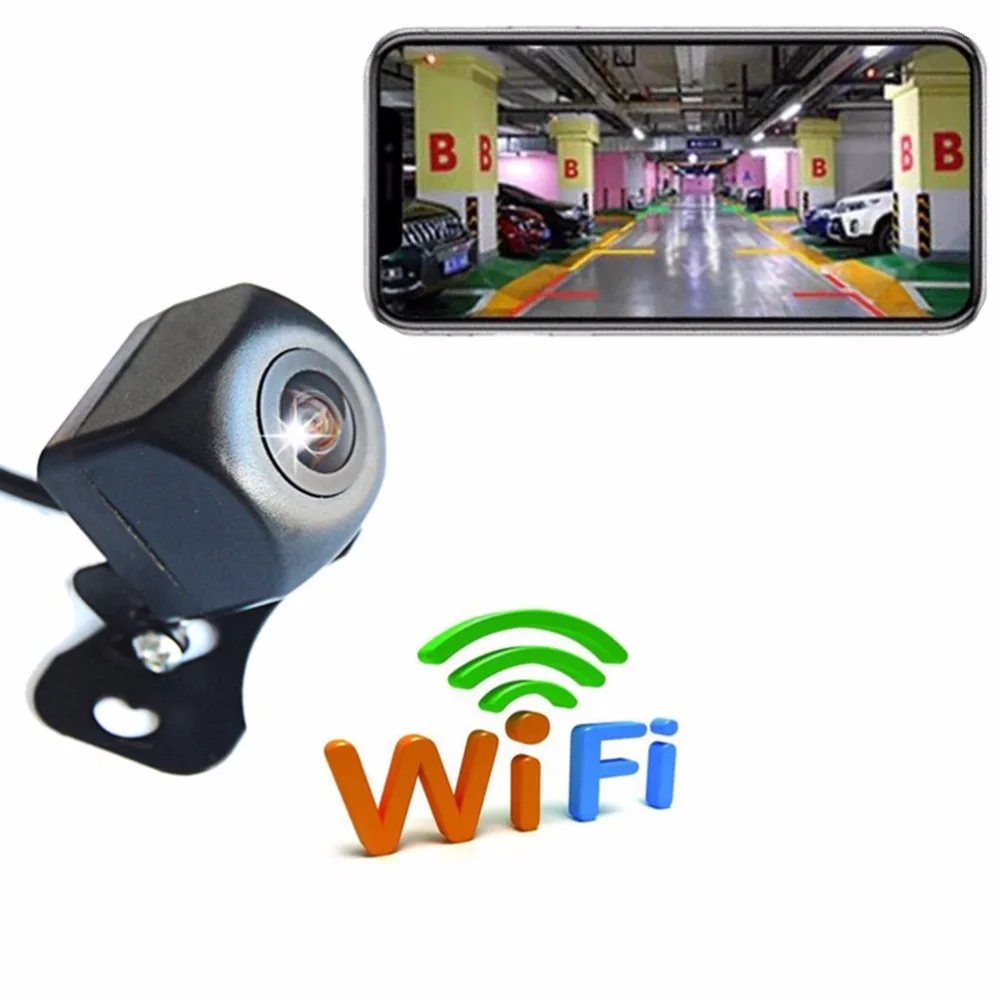 

Fonwoon Wireless Wifi Car Rear Camera HD Waterproof Reversing Camera Night Vision Vehicle Cam Support iPhone and Android Phone