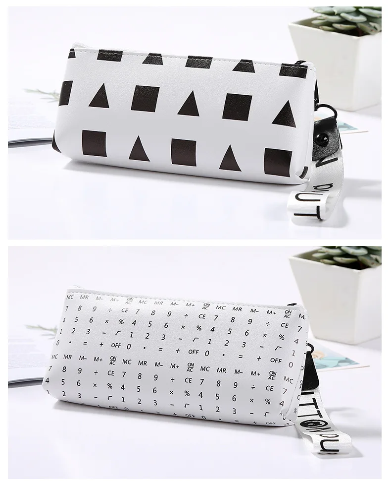 Новые Креативные модные геометричное узкое прямое сумка, школьные принадлежности канцелярские подарки милые пенал для карандашей пеналы