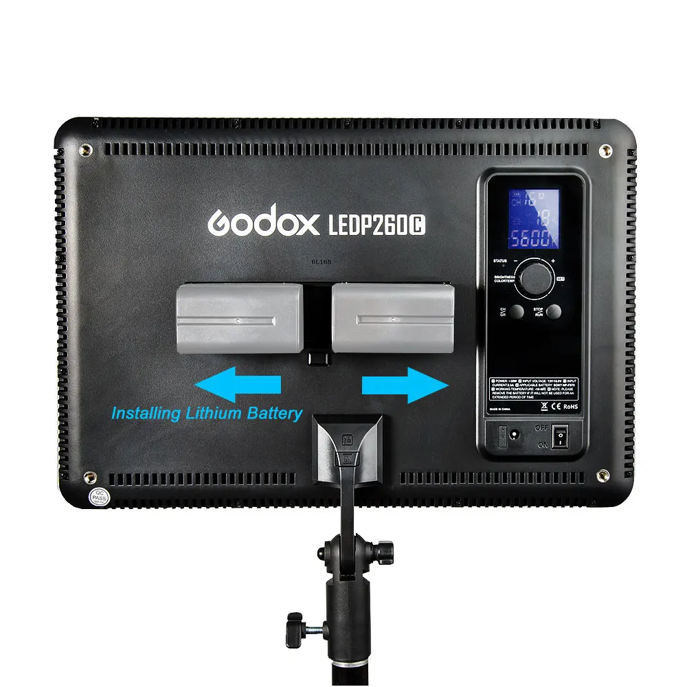 Godox LEDP-260C Portable Dimmable 260 LED Video Light with Adjustable Color Temperature 3300K-5600K for DSLR Camera Camcorder (2)