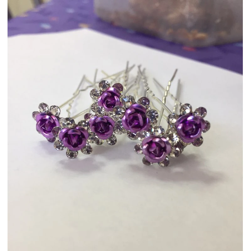 10 шт. заколки для волос в виде цветка розы|hair pins hair clip|pin cliprhinestone wedding |