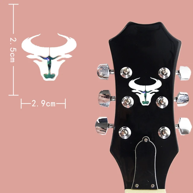 DIY Guitar Head Inlay Sticker Guitar Headstock Decal Abalone Shell