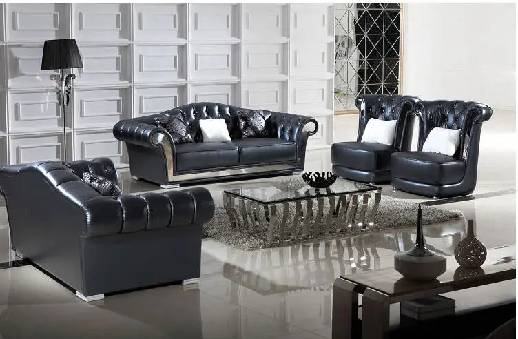 Диван для гостиной, диван честерфилда, настоящие секционные диваны из натуральной коровьей кожи, неоклассический muebles de sala moveis para casa