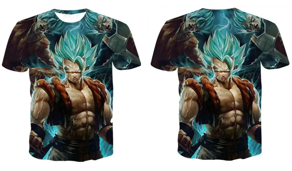 New Hot Dragon Ball Z Series Super Saiyan Son Goku Black Vegeta Battle Dragonball 3D Printed Men's T Shirt Summer Top Tees