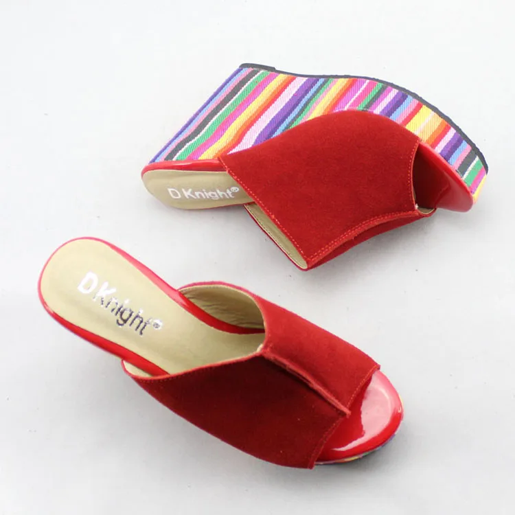 Sandals 2017 PigSkin High Platform Shoes Fashion Women Summer Slippers Genuine Leather Women Shoes Plus Size 30-43 Slides Heel (14)