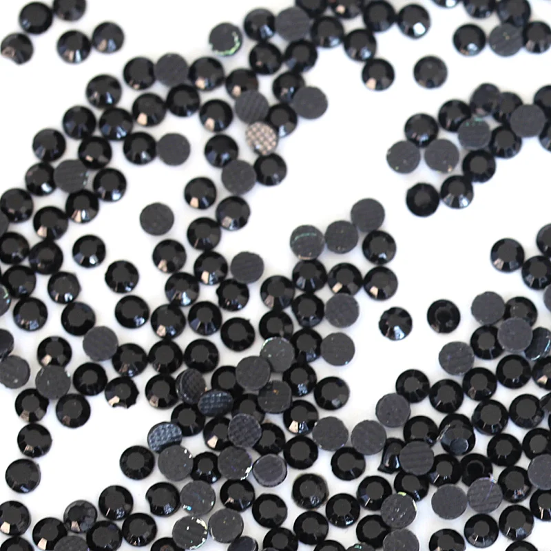 

ss6 ss10 ss16 ss20 ss30 Black Jet DMC Hotfix Rhinestones Flatback Iron On Hot Fix Rhinestone Y0133