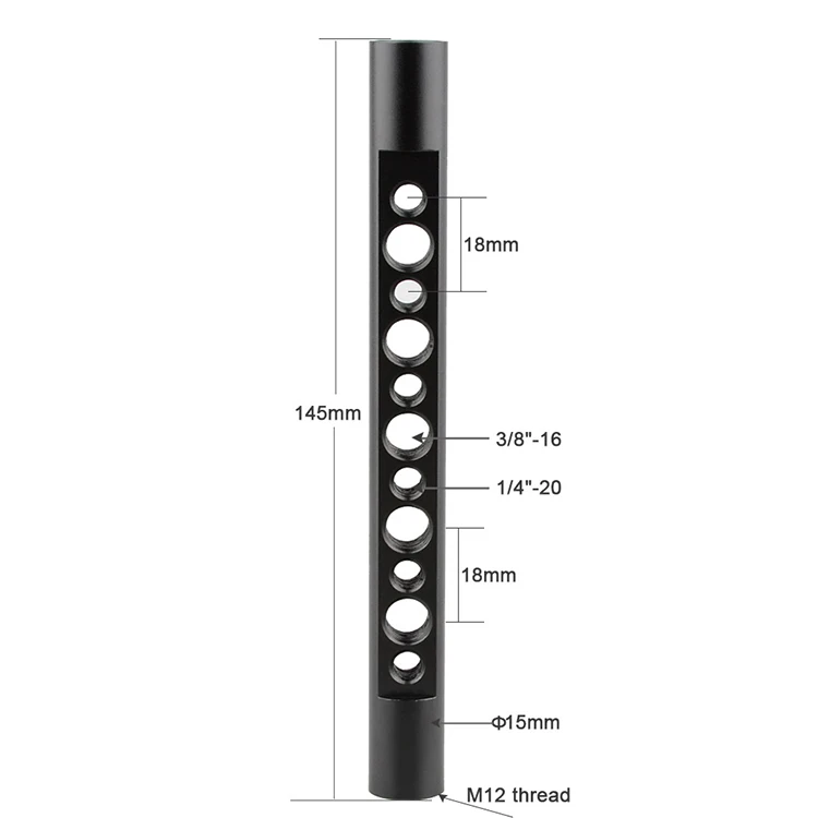 Camvate 15 мм 145 сыр стержень с 1/" 3/8" Нитки для DSLR установок каркас для крепежа видеокамеры C1559 камера фотографии интимные аксессуары