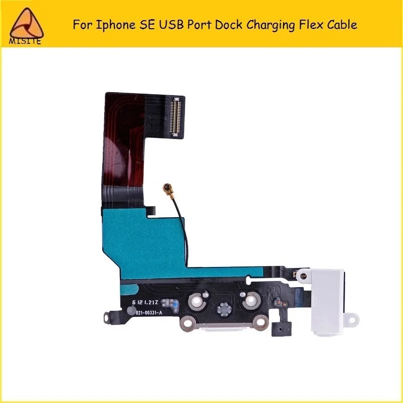 10PCS Lot High Quality Charging flex cable for iphone SE dock connector USB Port Audio Jack Headphone Flex Cable for iphone 5SE