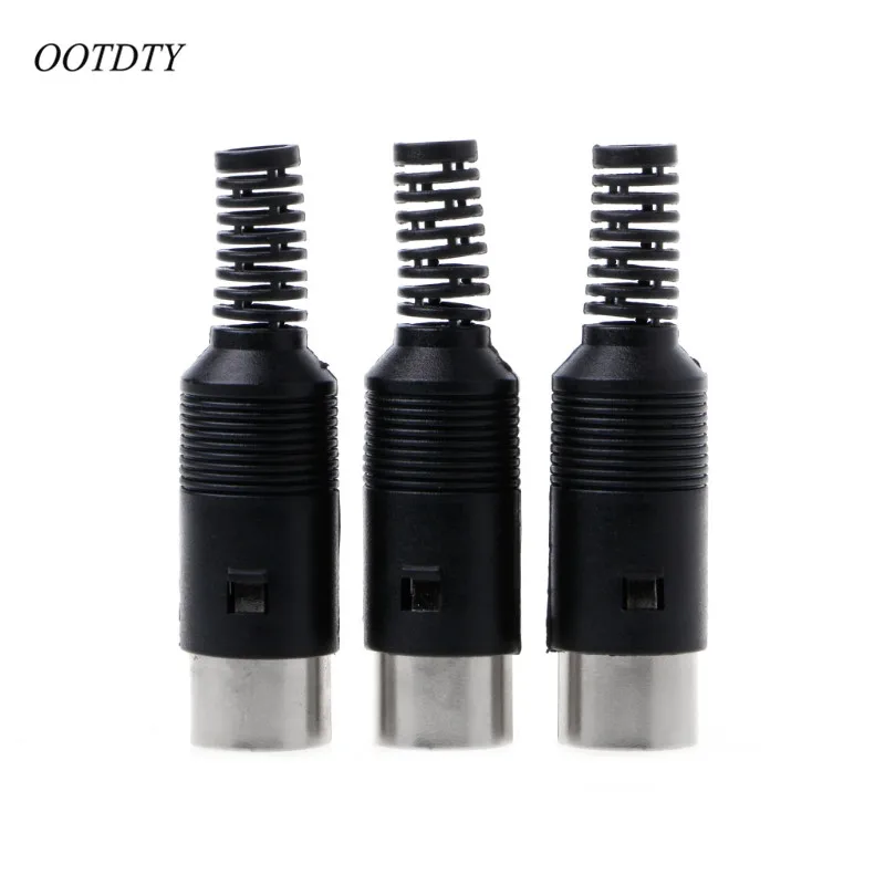 OOTDTY 3 шт. DIN штекер Кабельный соединитель 5 Pin с пластиковой ручкой|pin connector|pin pinpin |