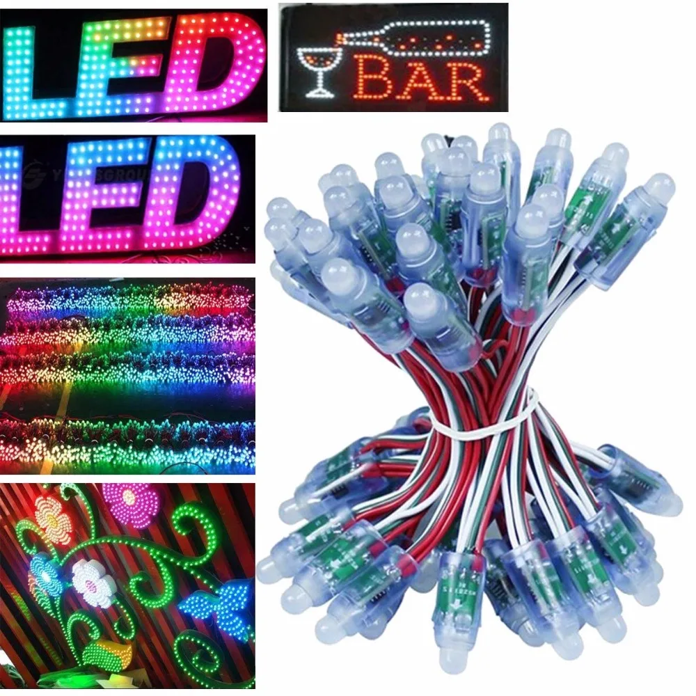 500pcs WS2811 12mm Digital RGB full color LED Pixel Light