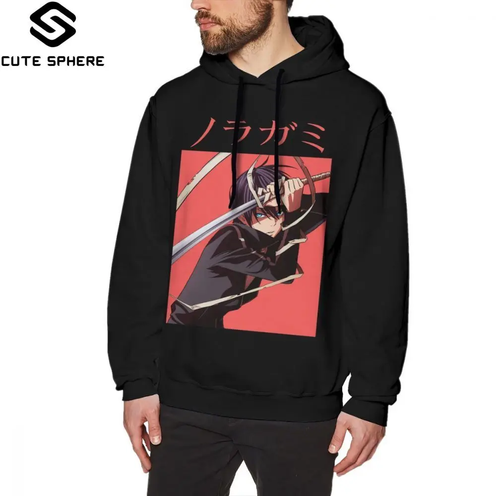 

Noragami Hoodie Noragami Yato Hoodies Winter Outdoor Pullover Hoodie Men Long Length Nice XXXL Cotton Red Hoodies