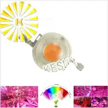 100 шт. x 1 Вт 3 Вт 5 Вт полный спектр 400нм-840нм светодиодный чип 1 Вт 3 Вт 660нм красный 45 мил мощность светодиодный Диод для выращивания растений в помещении