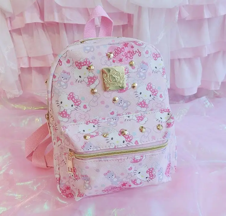 Мультфильм Хелло Китти My Melody рюкзак Детская школьная сумка для девочек рюкзак hellokitty Сумка для путешествий мешок - Цвет: kitty A