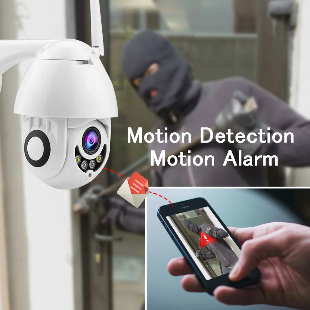 Waterpoof 2MP Full HD Wifi PTZ Speed Security Camera Outdoor Dome Wireless Home Street Security Camera Pan Tilt 4X Zoom Cameras 7