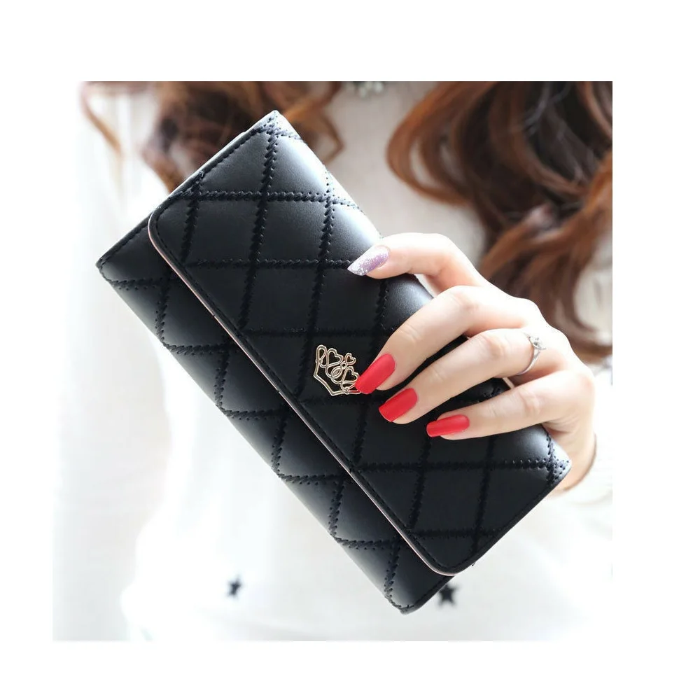 

Long Wallet Women Purses Fashion Coin Purse Card Holder Wallets Female High Quality Clutch Money Bag PU Leather Wallet