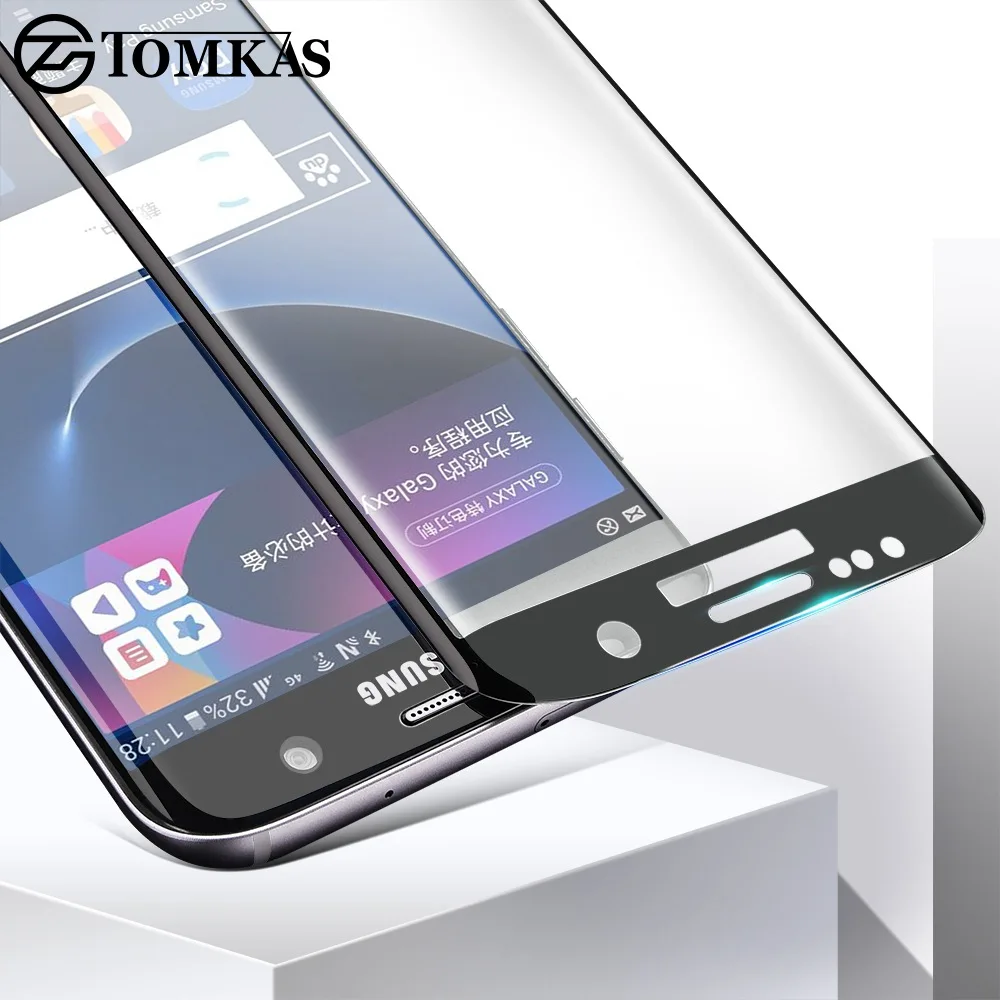 

Tomkas Tempered Glass For Samsung Galaxy S7 Edge Screen Protector S6 Edge Glass For Samsung Galaxy S6 S7 Edge Screen Protectors
