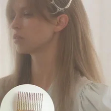 Новинка Западный винтажный позолоченный/посеребренный тусклый полированный рога Dee расческа для волос для невесты расчески для волос Свадебные аксессуары для волос HW013