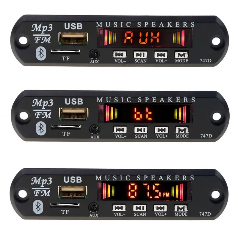 Автомобильный Bluetooth FM радиоприемник беспроводной MP3 плеер с микрофоном TF USB 3 5 мм