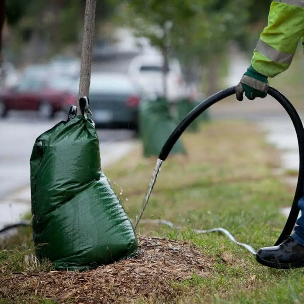 New Tree Watering Bag 20 Gallon With Heavy Zipper PVC Irrigation Bags Slow Release Drippers For Garden | Дом и сад