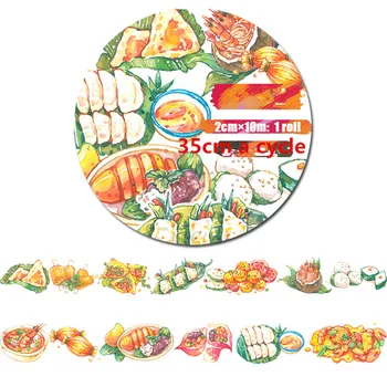 

10m long Thailand Vietnamese food decoration washi Tape DIY planner Diary scrapbooking masking tape Escolar