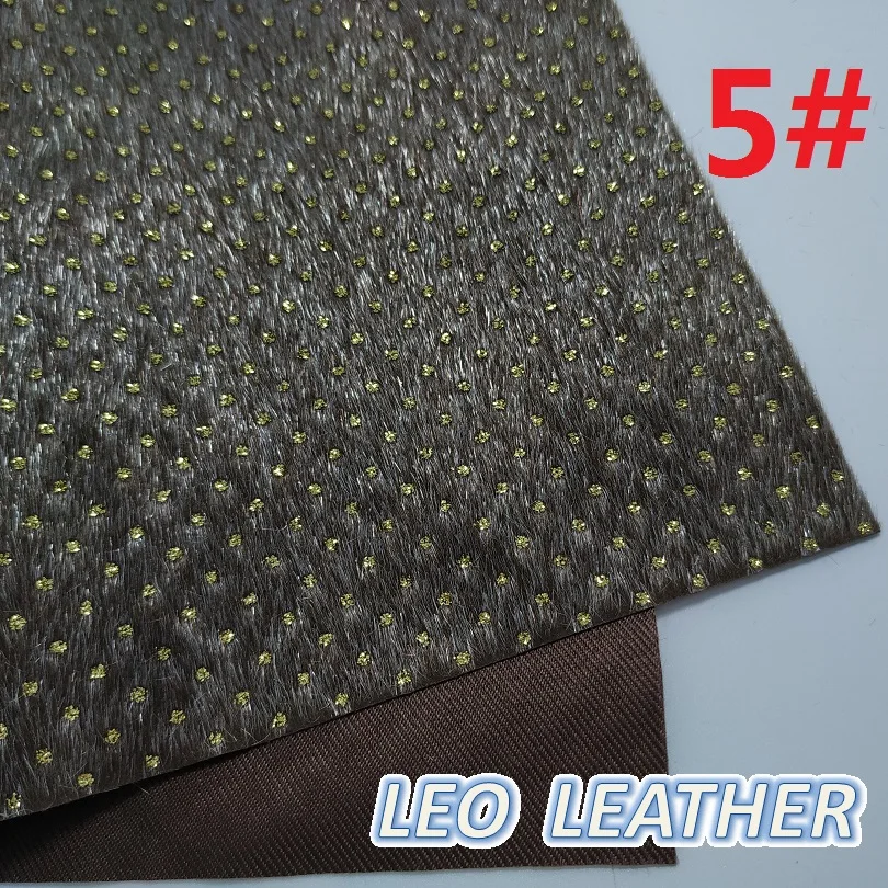 1PCS 21X29CM Immitation cow leather Fabric With Gold Dots For DIY Accessories 9S83A - Цвет: 5