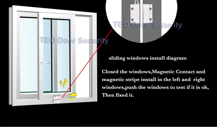 Wired Window Magnetic Contact Sensor Detector Switch for GSM Home Alarm Security Plastic Reed Contact Sensor for Alarm wifi alarm keypad
