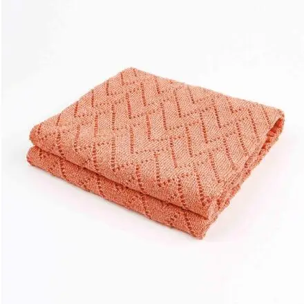 Вязаное одеяло для ребенка пледы одеяло супер мягкий теплый многоцветный полый спальный для предотвращения загрязнения обертывания - Цвет: 20