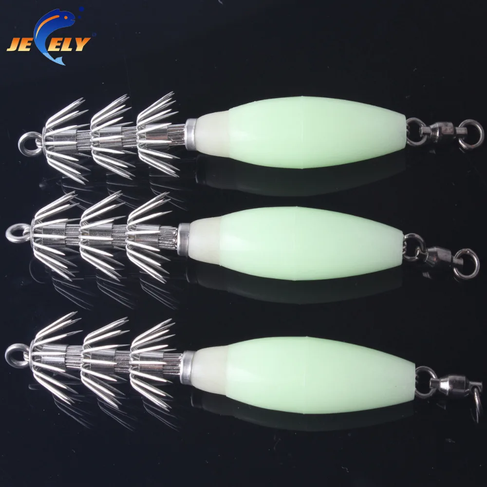

12.5cm Triplex luminous squid hook,octopus hook,cuttlefish hook super good free shipping