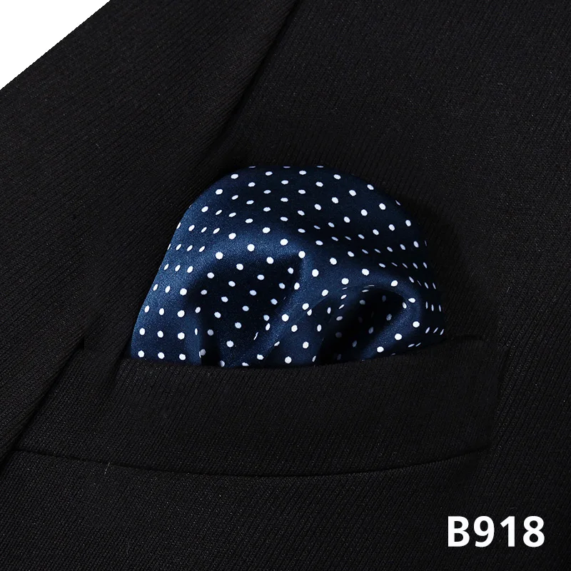 Горошек проверьте мужчин Silk Pocket Square Hanky Свадьба платок# B9 платок классический свадьбу - Цвет: B918