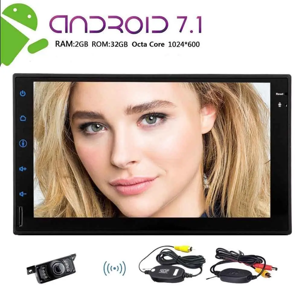 

Android 7.1 2din Car GPS Navigation HD Touchscreen Autoradio Octa-core Radio Stereo support WiFi 4G/3G OBD2 FREE Wireless Camera