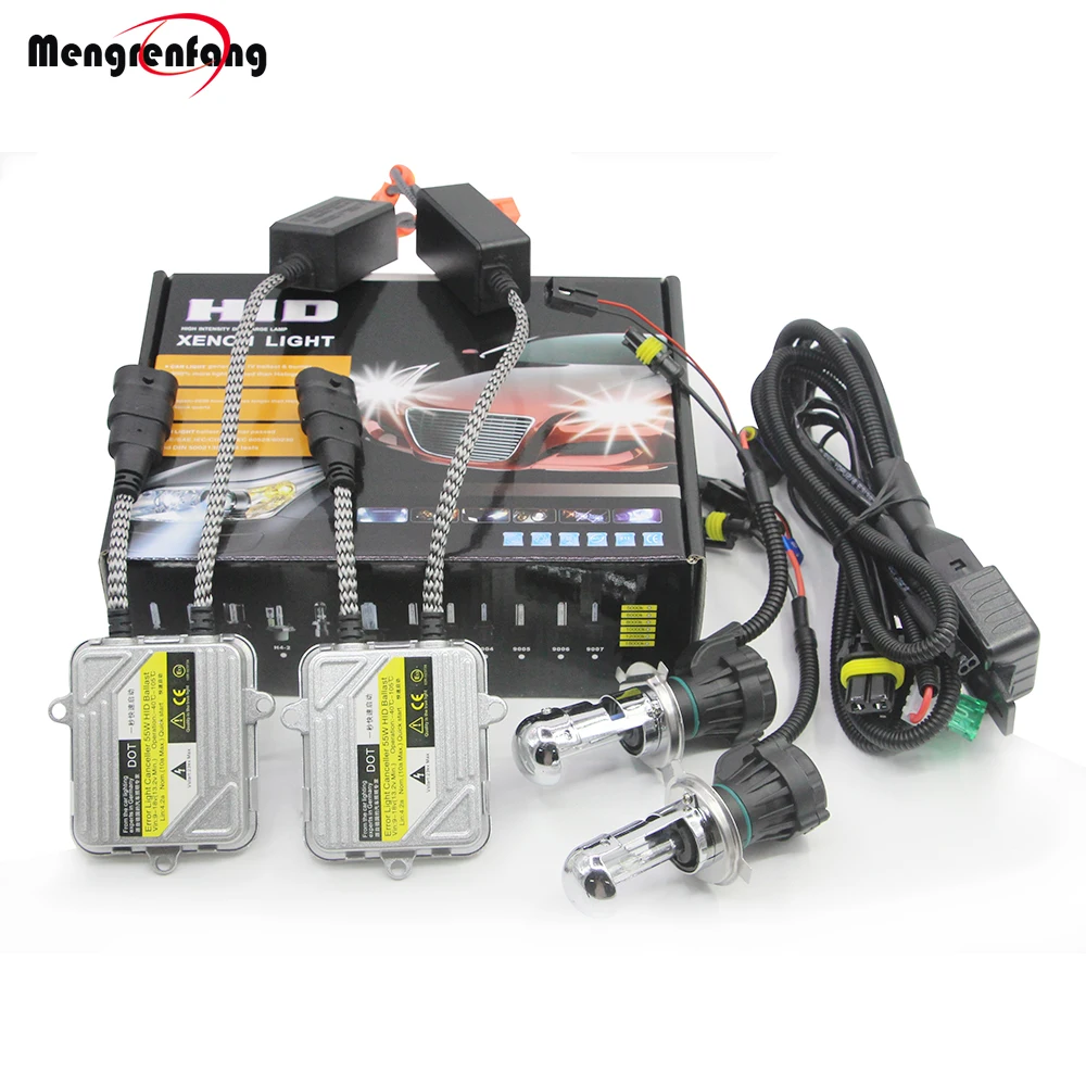 2pc 55w H4 Hid Lâmpadas De Farol Bi-xenon Hi/low 4300k | Parcelamento